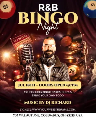 R&b Bingo Night Event Flyer Template