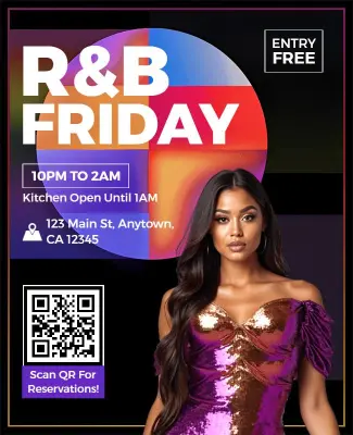 R&b Friday Night Event Flyer Template