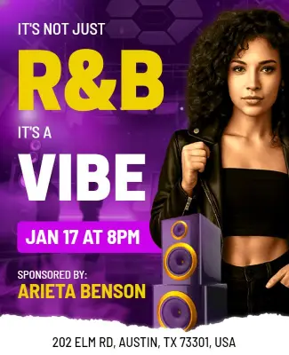 R&b Vibes Music Event Flyer Template