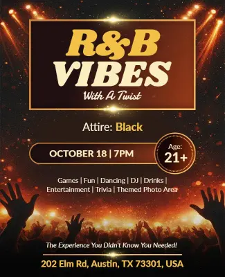 R&b Vibes Music Party Event Flyer Template