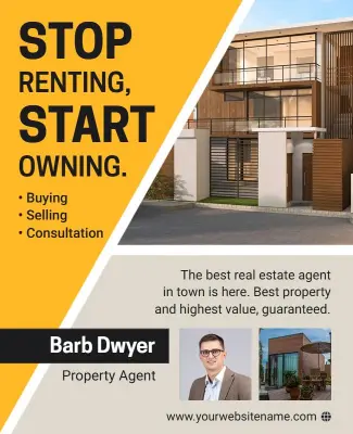 Real Estate Agent Advertising Flyer Template