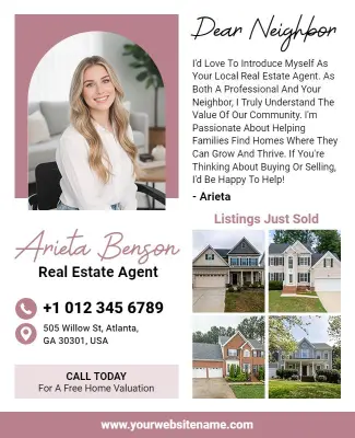 Real Estate Agent Introduction Flyer Template