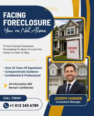 Real Estate Consultant Foreclosure Support Flyer Template