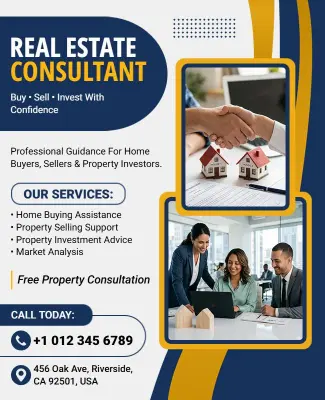 Real Estate Consultant Services Flyer Template