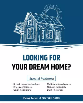 Real Estate Dream Home Promotional Flyer Template