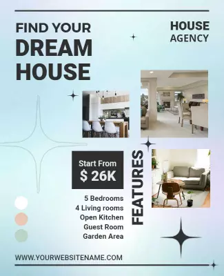 Real Estate Dream House Sales Flyer Template