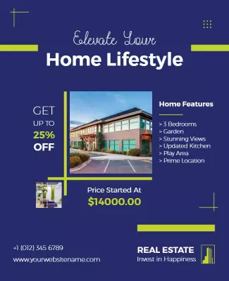 Real Estate Home Lifestyle Promotion Flyer Template