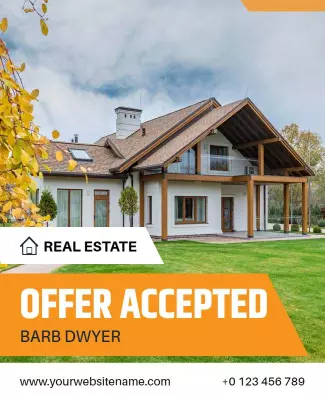 Real Estate Home Sale Announcement Flyer Template