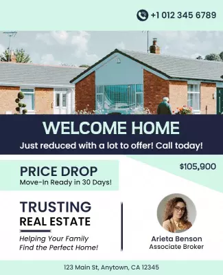 Real Estate House Listing Promotion Flyer Template