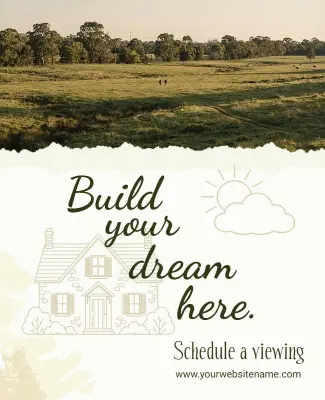 Real Estate Land Plot Advertisement Poster Template