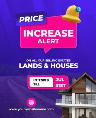 Real Estate Price Increase Alert Poster Template
