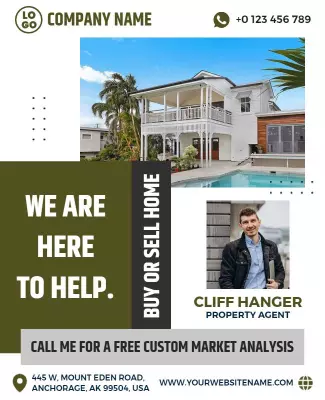 Real Estate Property Agent Promotional Flyer Template