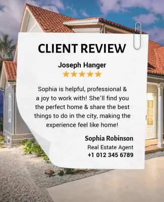 Real Estate Property Client Review Flyer Template