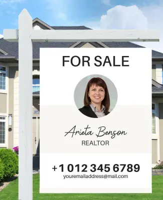 Real Estate Property Yard Signs for Sale Flyer Template
