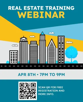 Real Estate Training Webinar Promotional Flyer Template