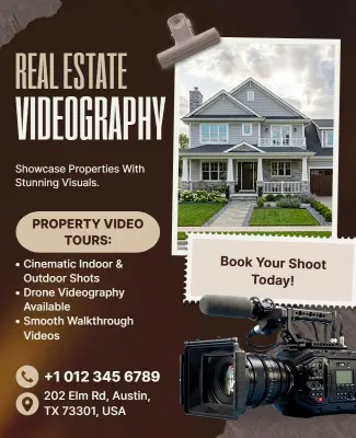 Real Estate Videography Services Flyer Template