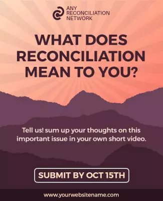 Reconciliation Awareness Video Submission Flyer Template