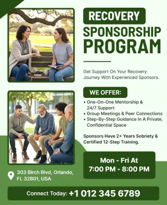 Recovery Sponsorship Program Support Flyer Template