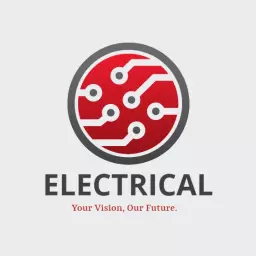 Red Circuit Pattern Signifying Future in Electronics Logo Template
