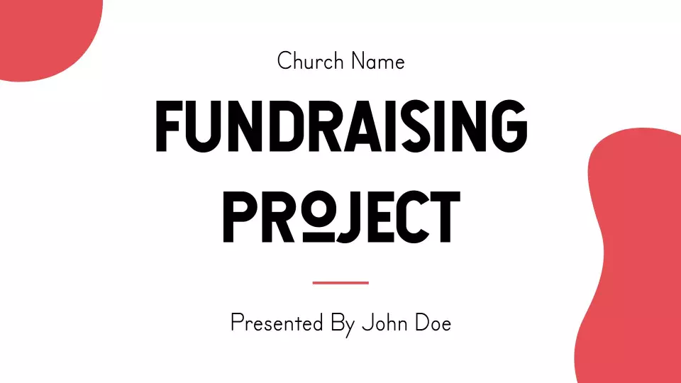 Red Community Support Fundraising Church Presentation Template