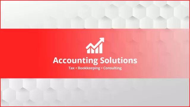 Red Geometric Accounting Solutions Overview Presentation Template