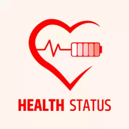 Red Heart with Battery Symbol Reflects Health Monitoring Logo Template