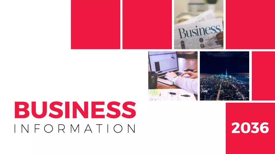 Red Modern Business Information Strategy Presentation Template