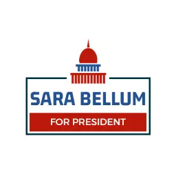 Red, White, and Blue Presidential Campaign Logo Design Template
