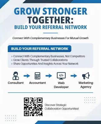 Referral Network Building Business Collaboration Flyer Template