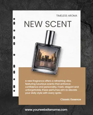 Refined Elegance Timeless Aroma Perfume Poster Template