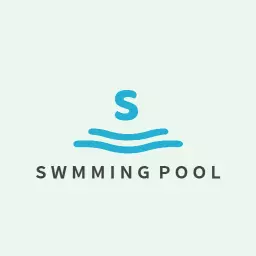 Refreshing Aquatic Elements Representing Swimming Pool Logo Template
