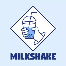 Refreshing Blue Milkshake Served in a Classic Glass Logo Template