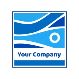 Refreshing Blue Waves Representing Swimming Pool Services Logo Template