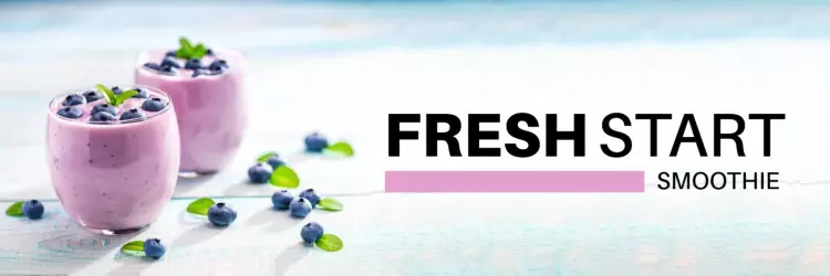 Refreshing Blueberry Smoothie with Pink Accents Twitter Banner Template