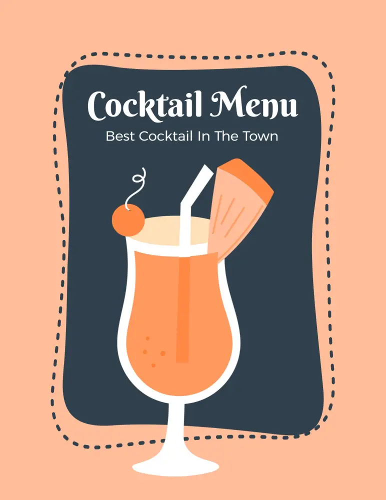 Refreshing Citrus and Classic Flavors Cocktail Menu Template