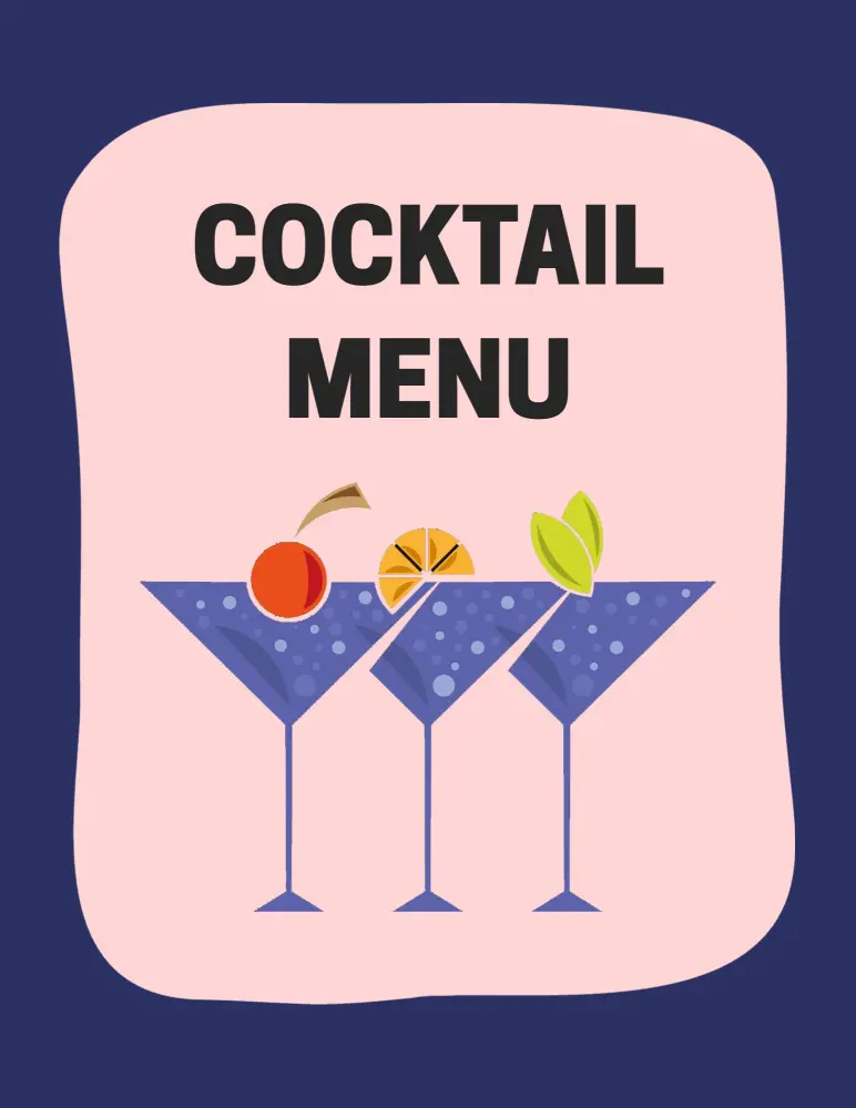 Refreshing Citrus and Classic Flavors for Your Cocktail Menu Template