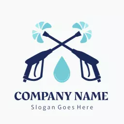 Refreshing Dual Pressure Washers Represent Clean Services Logo Template