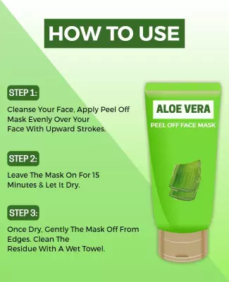 Refreshing Green Aloe Vera Face Mask Instructions Poster Template