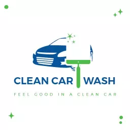 Refreshing Green and Blue Car Wash for a Clean Vehicle Logo Template