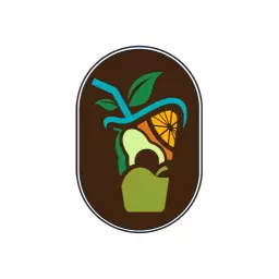 Refreshing Green and Orange Drink with Natural Elements Logo Template