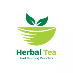 Refreshing Green Design Showcasing Herbal Tea and Wellness Logo Template