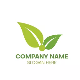 Refreshing Green Leaves Design Representing Eco Friendly Logo Template