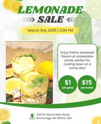 Refreshing Lemonade Sale Event Flyer Template