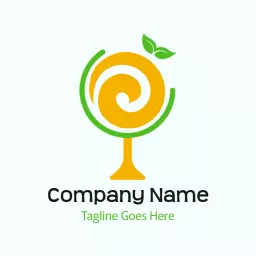 Refreshing Swirling Citrus Design for Juice Brand Logo Template