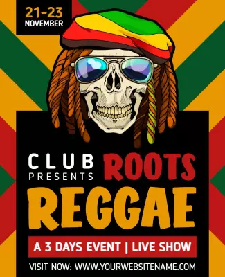 Reggae Live Show Event Flyer Template
