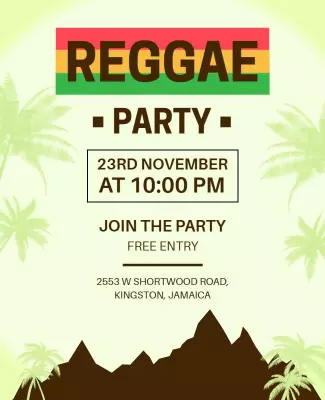 Reggae Music Party Event Flyer Template
