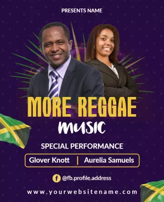 Reggae Music Special Performance Flyer Template