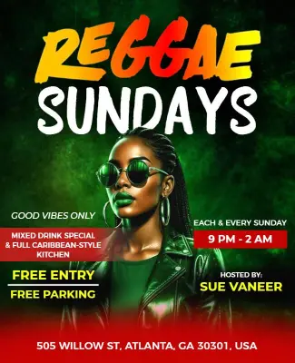 Reggae Sundays Poster Template