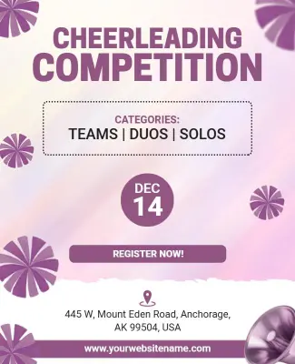 Register for Cheerleading Competition Flyer Template