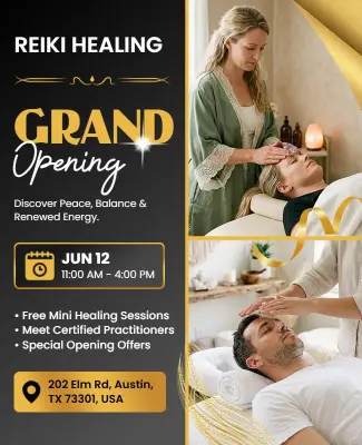 Reiki Healing Center Grand Opening Flyer Template